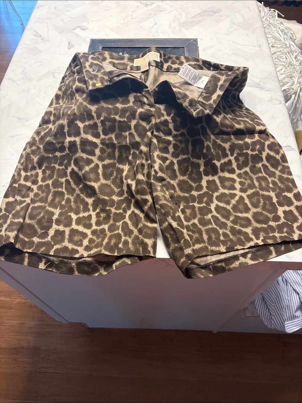 Michael Kors Brown Leopard-Print Women's Shorts